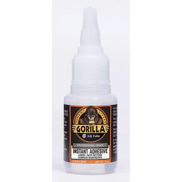 GorillaPro - 20 g Squeeze Bottle Clear Instant Adhesive - Apex Tool & Supply