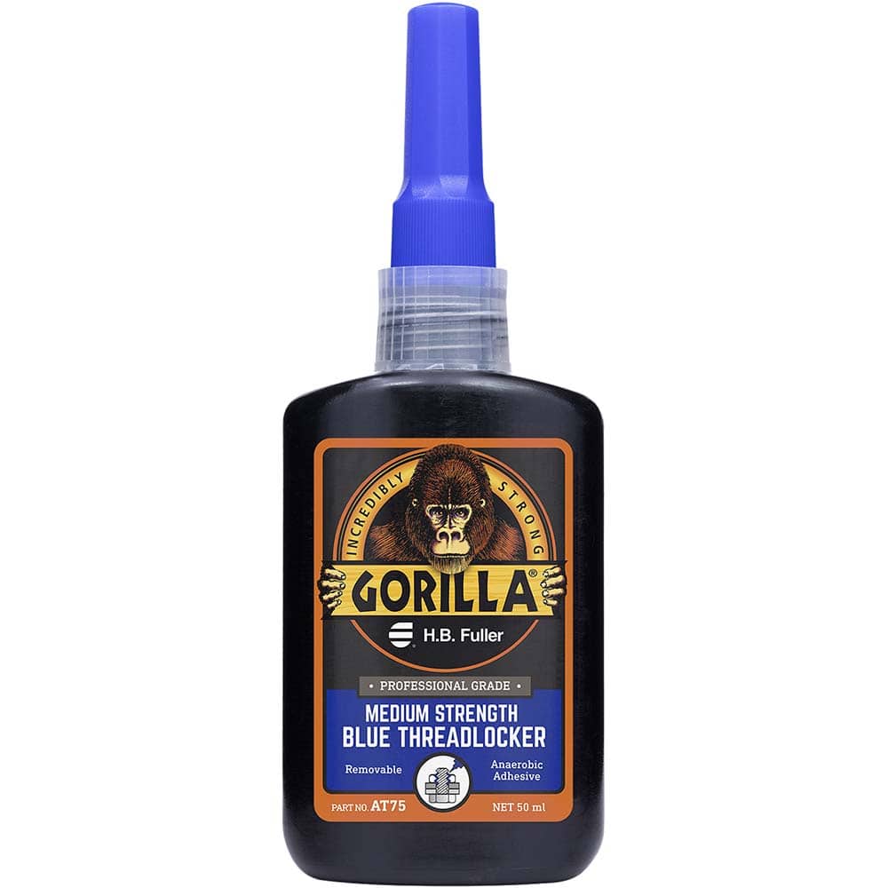 GorillaPro - 50 mL Bottle, Blue, Medium Strength Threadlocker - Apex Tool & Supply