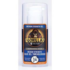 GorillaPro - 35 mL Pump Bottle, Blue Gel, Medium Strength Threadlocker - Apex Tool & Supply