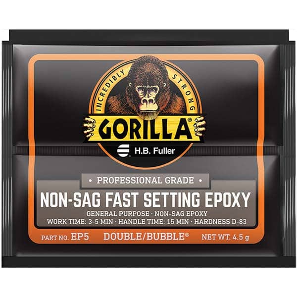 GorillaPro - Smaller than 1 oz. Foil Pack Non-Sag Fast Setting Epoxy - Apex Tool & Supply