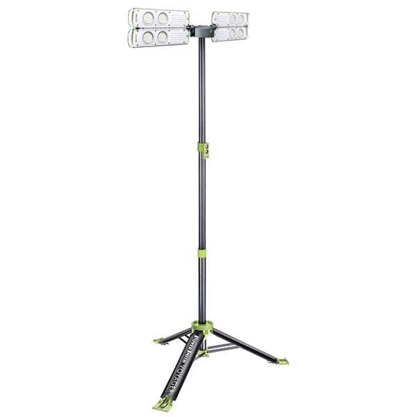 PowerSmith - Portable Work Lights Portable Type: Floor; Twin Angle Light; Tripod Lamp Type: LED - Apex Tool & Supply