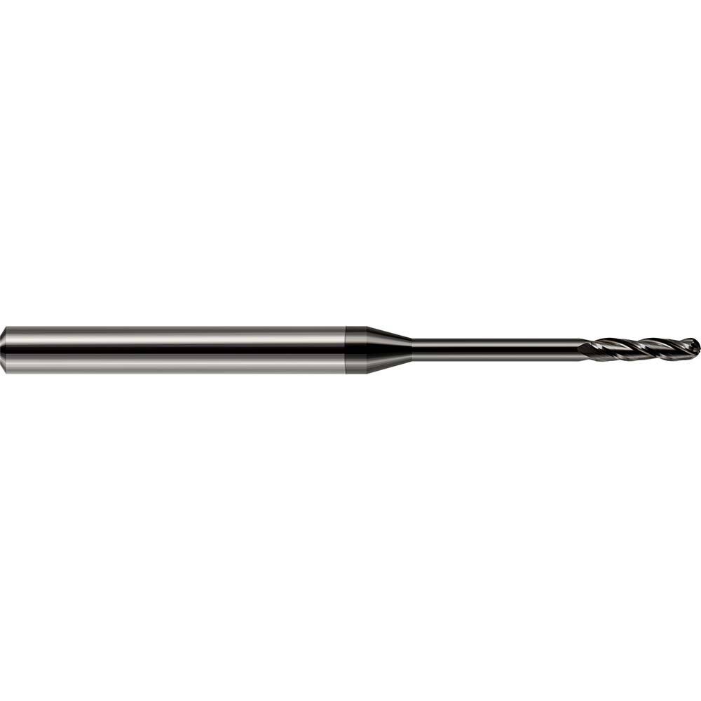 Harvey Tool - 0.05" Diam, 0.3" LOC, 3 Flute Solid Carbide Ball End Mill - Exact Industrial Supply
