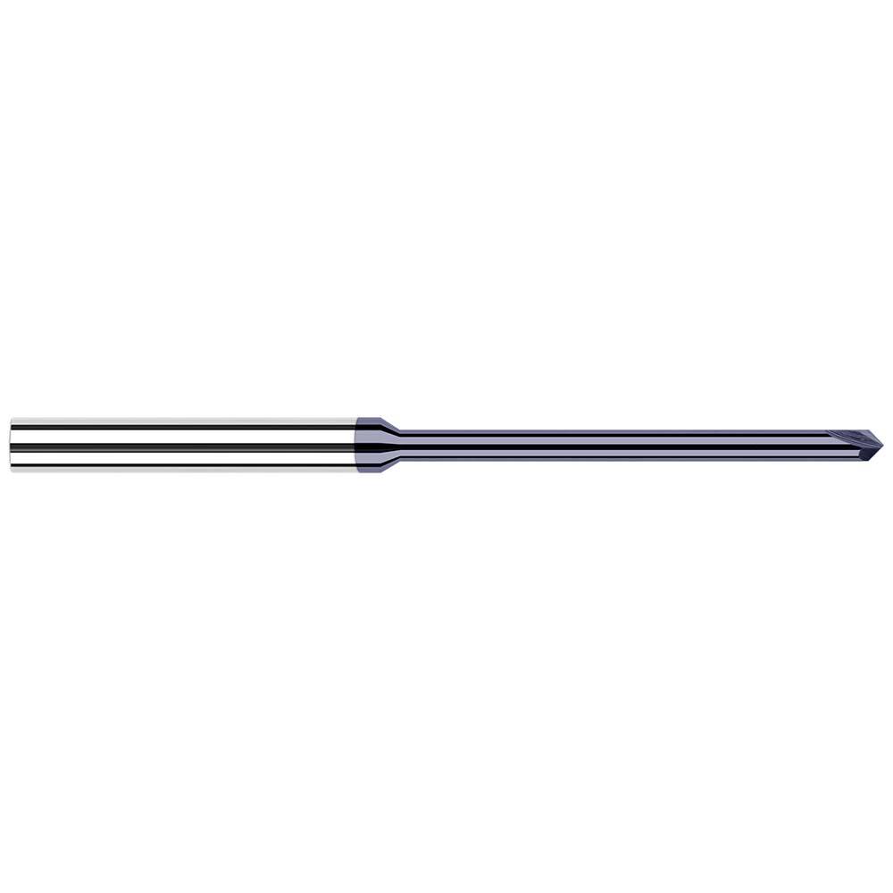 Harvey Tool - 1/16" Diam 90°/90° 2-Flute Single End Solid Carbide Chamfer Mill - Exact Industrial Supply