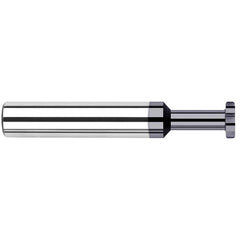 Harvey Tool - 1/8" Cut Diam, 3/32" Cut Width, 1/8" Shank, Straight-Tooth Woodruff Keyseat Cutter - Exact Industrial Supply