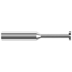 Harvey Tool - 1/8" Cut Diam, 1/32" Cut Width, 1/8" Shank, Staggered-Tooth Woodruff Keyseat Cutter - Exact Industrial Supply