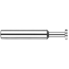 Harvey Tool - 5/8" Cut Diam, 1/4" Cut Width, 5/8" Shank, Straight-Tooth Woodruff Keyseat Cutter - Exact Industrial Supply