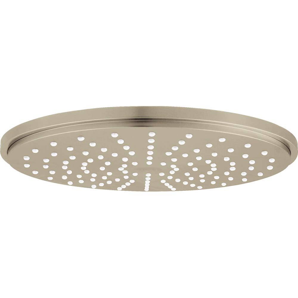 Grohe - Shower Heads & Accessories; Type: Shower Head ; Material: Metal ; GPM: 1.75 ; Face Diameter: 8.25 (Inch); Finish/Coating: Brushed; Nickel ; Settings: Spray, Pulse, Combination Pulse-Massage - Exact Industrial Supply