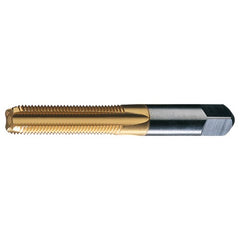 ‎3/8-24 UNF 4 Flute H3 HSS Standard Bottoming Chamfer General Purpose Hand Tap- TiN - Exact Industrial Supply