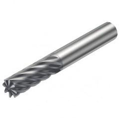 R215.36-05030-AC13H 1610 5mm 6 FL Solid Carbide End Mill - Corner chamfer w/Cylindrical Shank - Apex Tool & Supply