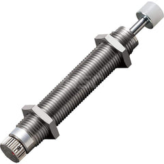 Standard-Duty Shock Absorber: 2.5 mm Rod Dia, 12.7 mm OD, 6 mm Stroke, M8 x 0.75 Thread 58 mm OAL, 9 lb Force