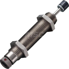 Standard-Duty Shock Absorber: 2.4 mm Rod Dia, 15 mm OD, 8 mm Stroke, M10 x 1 Thread 65.2 mm OAL, 5.88 lb Force