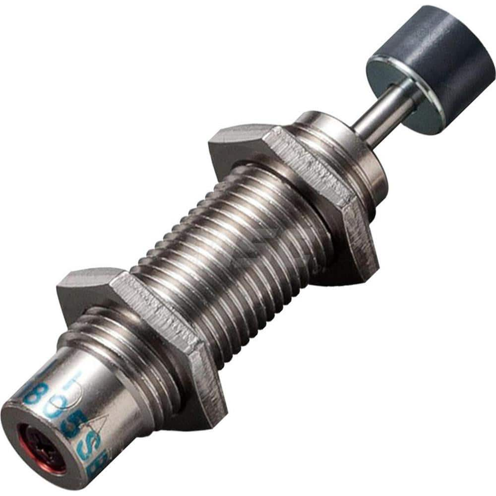 Standard-Duty Shock Absorber: 2 mm Rod Dia, 12.7 mm OD, 5 mm Stroke, M8 x 0.75 Thread 37 mm OAL, 4.9 lb Force