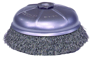 6" Diameter - 5/8-11" Arbor Hole - Crimped Stainless Cup Wheel - Apex Tool & Supply