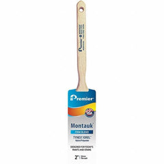 Premier Paint Roller - 2" Tapered Nylon/Polyester Sash Brush - 2-11/16" Bristle Length, 7" Wood Sash Handle - Apex Tool & Supply