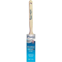 Premier Paint Roller - 1-1/2" Tapered Polyester Sash Brush - 2-7/16" Bristle Length, 7" Wood Sash Handle - Apex Tool & Supply