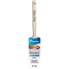 Premier Paint Roller - 2" Tapered Nylon Sash Brush - 2-11/16" Bristle Length, 7" Wood Sash Handle - Apex Tool & Supply