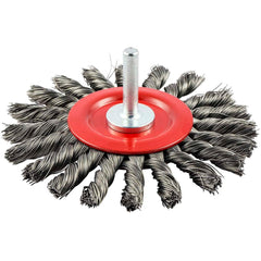 Norton - 4" OD, Standard Twist Knot Carbon Wheel Brush - Apex Tool & Supply