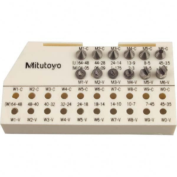 Mitutoyo - Micrometer Accessories Type: Anvil Set For Use With: Screw Thread Micrometer - Apex Tool & Supply