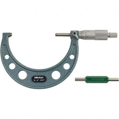 Mitutoyo - Mechanical Outside Micrometers Minimum Measurement (Decimal Inch): 3.0000 Maximum Measurement (Decimal Inch): 4.0000 - Apex Tool & Supply