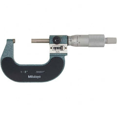 Mitutoyo - Mechanical Outside Micrometers Minimum Measurement (Decimal Inch): 1.0000 Maximum Measurement (Decimal Inch): 2.0000 - Apex Tool & Supply
