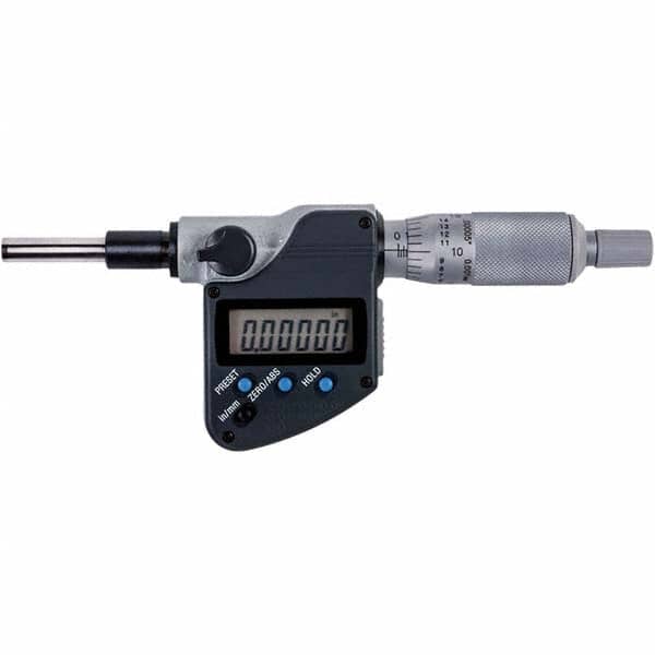 Mitutoyo - Electronic Micrometer Heads Minimum Measurement (Decimal Inch): 0 Maximum Measurement (Decimal Inch): 1 - Apex Tool & Supply