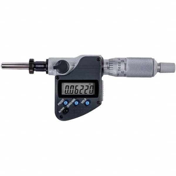 Mitutoyo - Electronic Micrometer Heads Minimum Measurement (Decimal Inch): 0 Maximum Measurement (Decimal Inch): 1 - Apex Tool & Supply