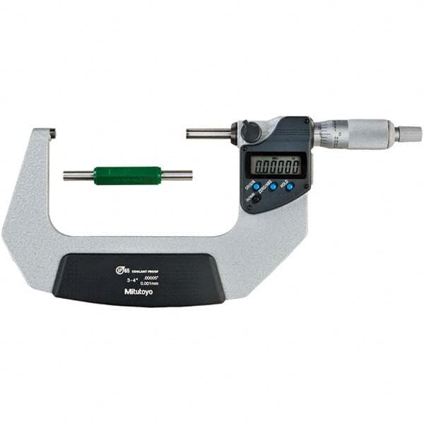 Mitutoyo - Electronic Outside Micrometers Type: Coolant-proof Minimum Measurement (Decimal Inch): 3.0000 - Apex Tool & Supply