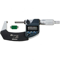 Mitutoyo - Electronic Outside Micrometers Type: Coolant-proof Minimum Measurement (Decimal Inch): 1.0000 - Apex Tool & Supply