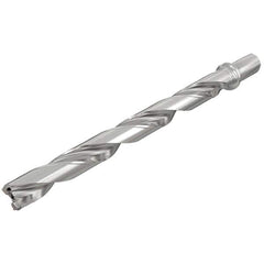 Replaceable Tip Drill: 33 to 36.9 mm Drill Dia, 393.3 mm Max Depth, 32 mm Weldon Flat Shank Uses MD-DFN & MD-DR-DH Inserts, Seat Size 6.8, 505 mm OAL, Through Coolant