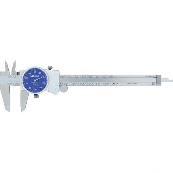 Mitutoyo - Dial Calipers Maximum Measurement (Inch): 6 Dial Graduation (Decimal Inch): 0.001 - Apex Tool & Supply