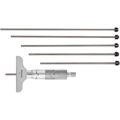 Mitutoyo - Mechanical Depth Micrometers Minimum Measurement (Decimal Inch): 0 Maximum Measurement (Decimal Inch): 6.00 - Apex Tool & Supply