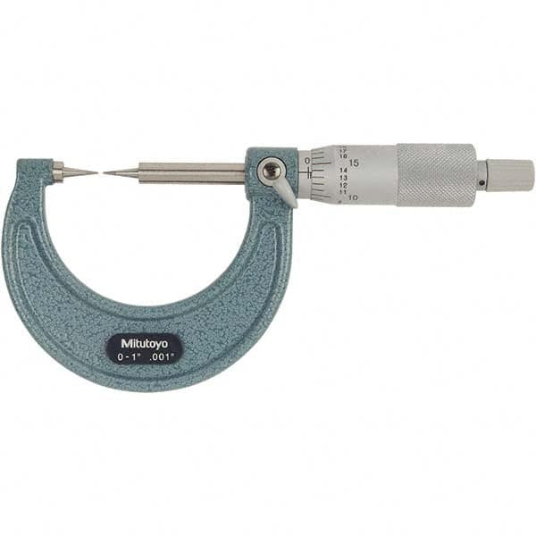 Mitutoyo - Point Micrometers Operation Type: Mechanical Minimum Measurement (Decimal Inch): 0 - Apex Tool & Supply