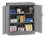 36"W x 18"D x 42"H Counter High Knocked-Down Storage Cabinet, 2 Adj. shelves, w/Raised Bottom - Apex Tool & Supply