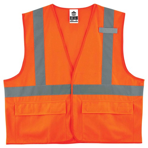 8225HL 2/3 XL Orange Standard Solid Vest Type R Class 2 - Apex Tool & Supply