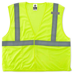 8210HL Econo Vest Lime 2X/3X Hook & Loop Glowear - Apex Tool & Supply