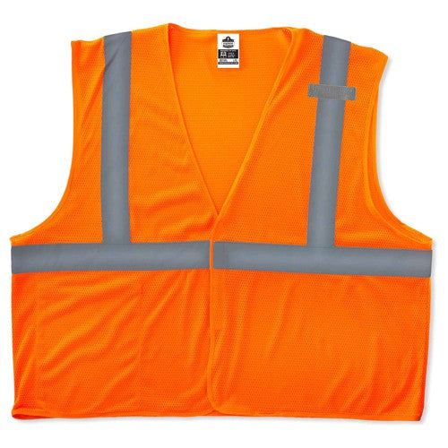 8210HL S/M Orange Econ Mesh Vest Type R Class 2 - Apex Tool & Supply