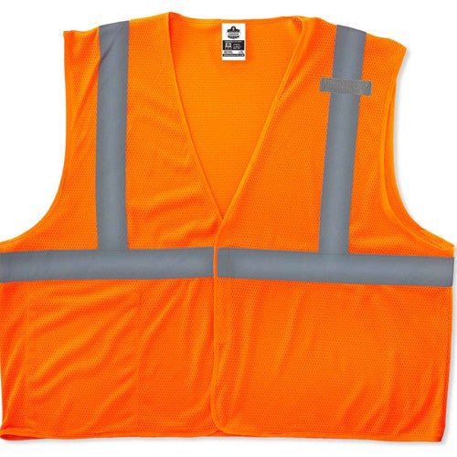8210HL Econo Vest Orange 2X/3X Hook & Loop Glowear - Apex Tool & Supply