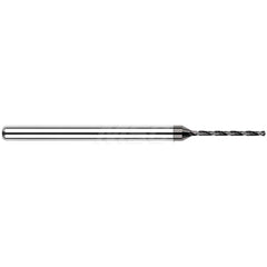 Micro Drill Bit: 0.0312″ Dia, 130 °, Solid Carbide Amorphous Diamond Finish, RH Cut, Spiral Flute