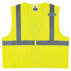 8225Z S/M Lime Standard Solid Vest Type R Class 2 - Apex Tool & Supply