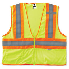 8230Z 4/5 XL Lime 2-Tone Vest Type R Class 2 - Apex Tool & Supply