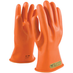 ‎147-00-11/8 - Novax - Natural Rubber Insulating Glove - Class 00 - 11″ - Orange - Straight Cuff - Exact Industrial Supply
