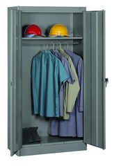 36"W x 18"D x 72"H Knocked-Down Wardrobe Storage Cabinet W/Coat Road and 1 Shelf - Apex Tool & Supply