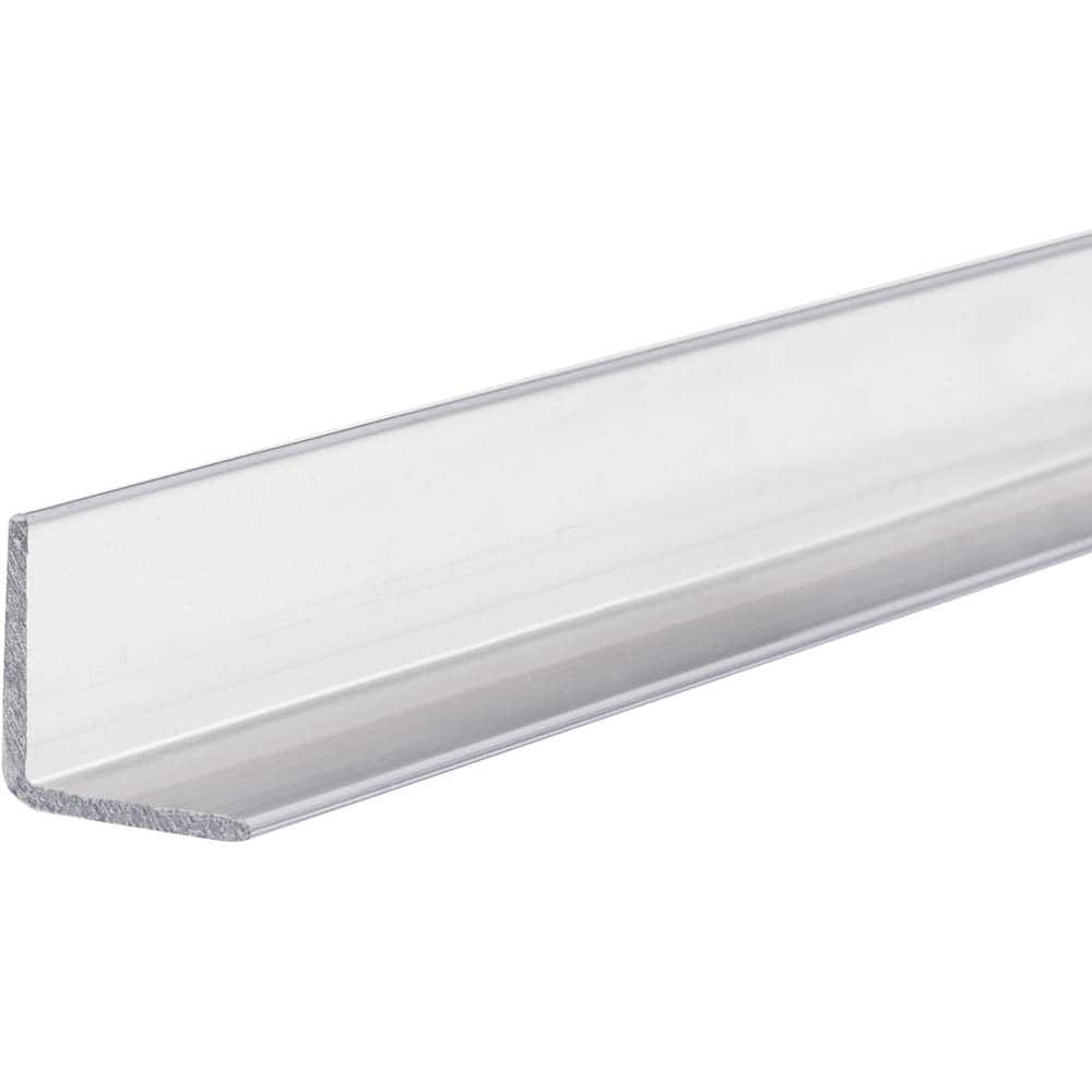 USA Sealing - Plastic Angles; Material: Polycarbonate ; Leg Length (Inch): 1/2 ; Leg Height (Inch): 1.00 ; Thickness (Inch): 0.0500 ; Length (Feet): 3.000 ; Type: 90 Degree Polycarbonate Angle - Exact Industrial Supply