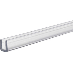 USA Sealing - Plastic Channels; Material: Polycarbonate ; Height (Inch): 0.3 ; Width (Inch): 0.2350 ; Thickness (Inch): 0.0500 ; Length (Feet): 2.000 ; Shape: U - Exact Industrial Supply