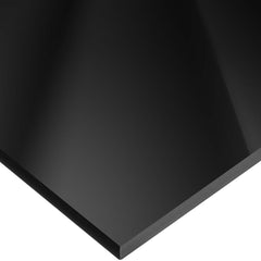 USA Sealing - Plastic Bars; Material: Cast Acrylic ; Shape: Rectangular ; Height (Inch): 3/16 ; Width (Inch): 1 ; Length (Feet): 4.000 ; Color: Black - Exact Industrial Supply