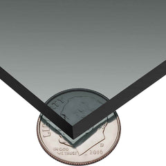 USA Sealing - Plastic Bars; Material: Polycarbonate ; Shape: Rectangular ; Height (Inch): 1/8 ; Width (Inch): 1 ; Length (Feet): 2 ; Color: Tinted Gray - Exact Industrial Supply