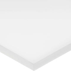 USA Sealing - Plastic Bars; Material: HDPE ; Shape: Rectangular ; Height (Inch): 3/4 ; Width (Inch): 2 ; Length (Feet): 4.000 ; Color: Opaque White - Exact Industrial Supply