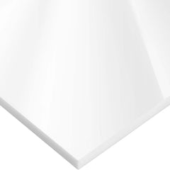 USA Sealing - Plastic Bars; Material: Cast Acrylic ; Shape: Rectangular ; Height (Inch): 1/4 ; Width (Inch): 4 ; Length (Feet): 2.000 ; Color: White - Exact Industrial Supply