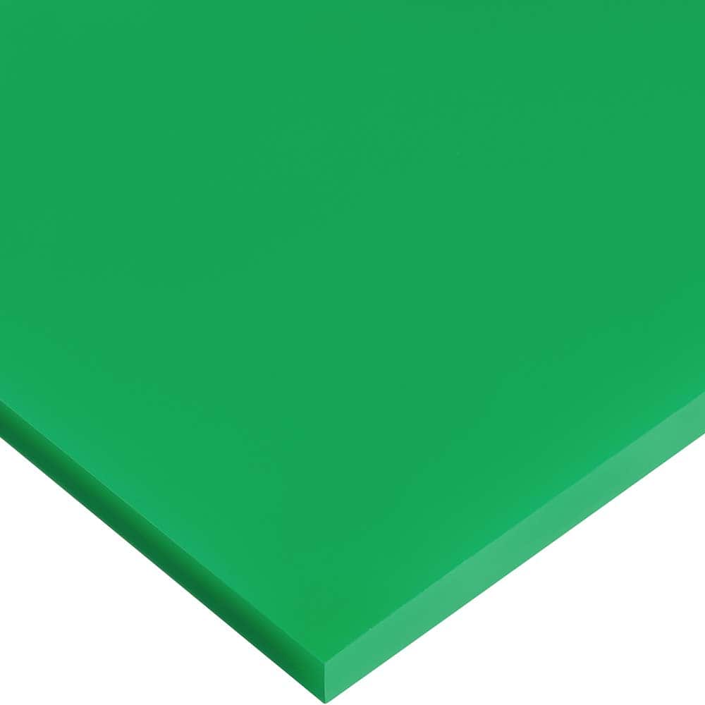 USA Sealing - Plastic Sheets; Material: Cast Acrylic ; Thickness (Inch): 1/4 ; Length (Feet): 4 ; Tensile Strength (psi): 10000 ; Color: Green ; Material Grade: Standard - Exact Industrial Supply