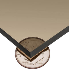 USA Sealing - Plastic Bars; Material: Polycarbonate ; Shape: Rectangular ; Height (Inch): 1/4 ; Width (Inch): 6 ; Length (Feet): 2 ; Color: Tinted Bronze - Exact Industrial Supply
